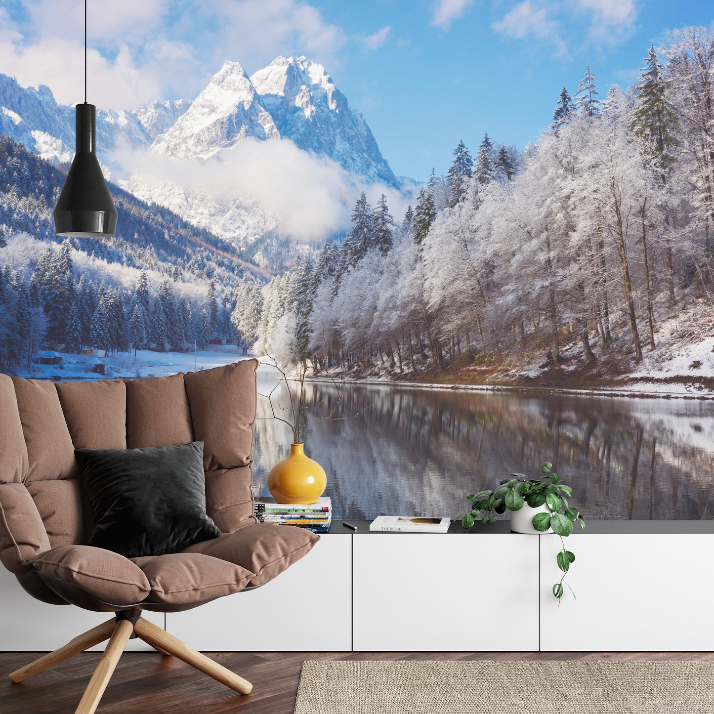 Fototapete Landschaft Berge Winter