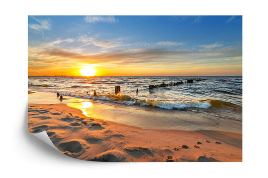 Fototapete Strand Sonnenuntergang