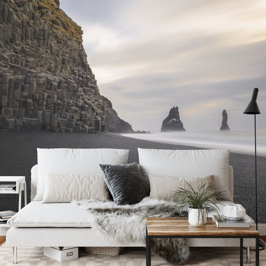 Fototapete Strand Meer Felsen