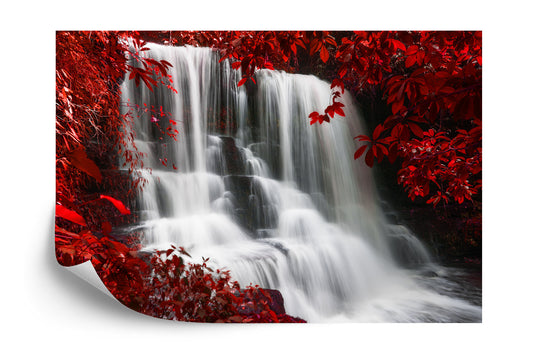 Fototapete Herbst Wasserfall