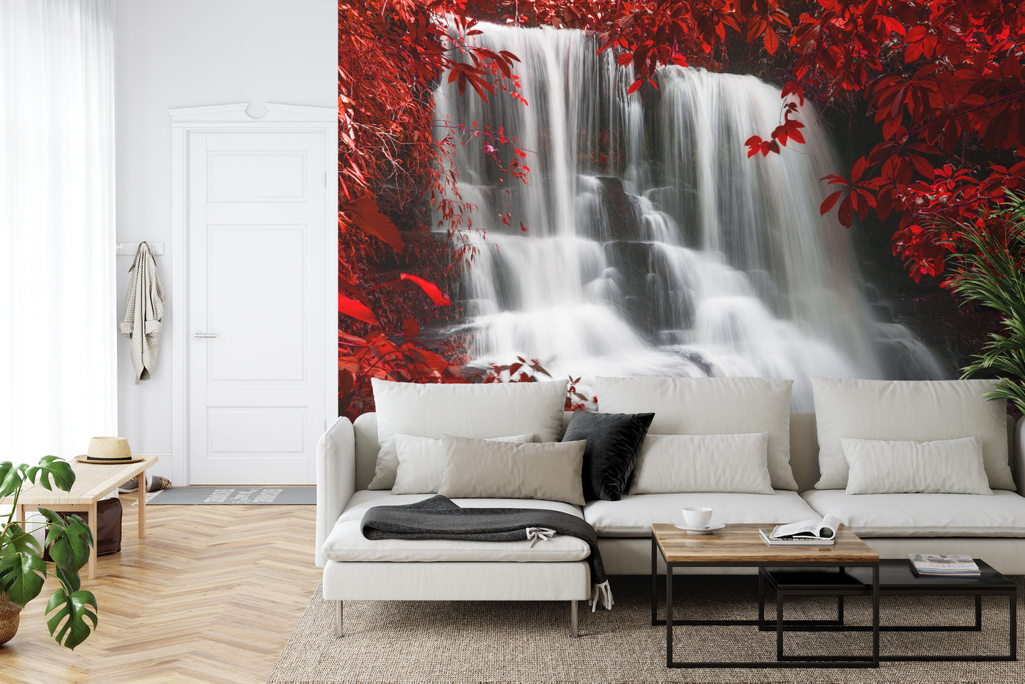 Fototapete Herbst Wasserfall