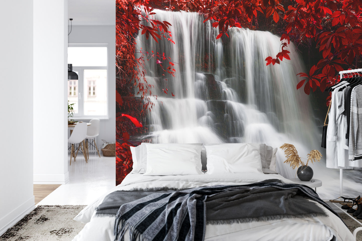 Fototapete Herbst Wasserfall