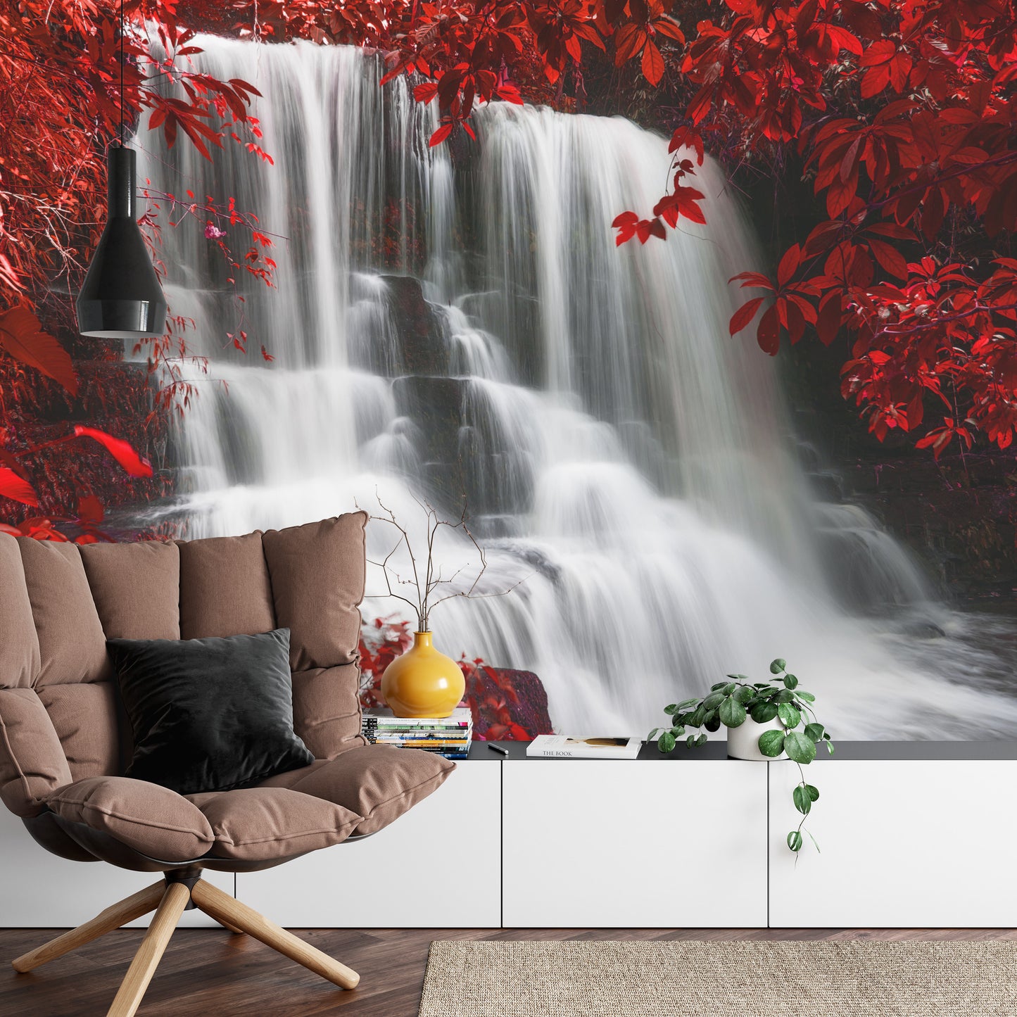 Fototapete Herbst Wasserfall
