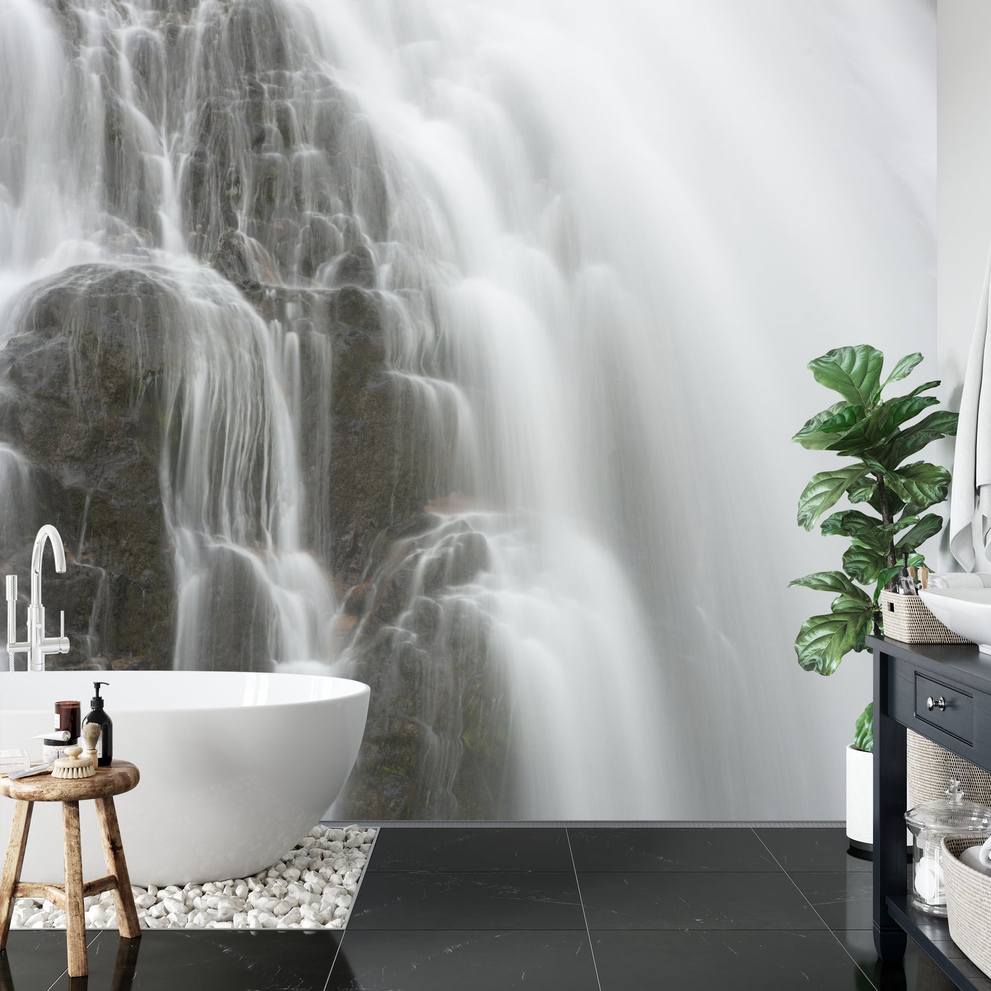 Fototapete Wasserfall Der Felsen