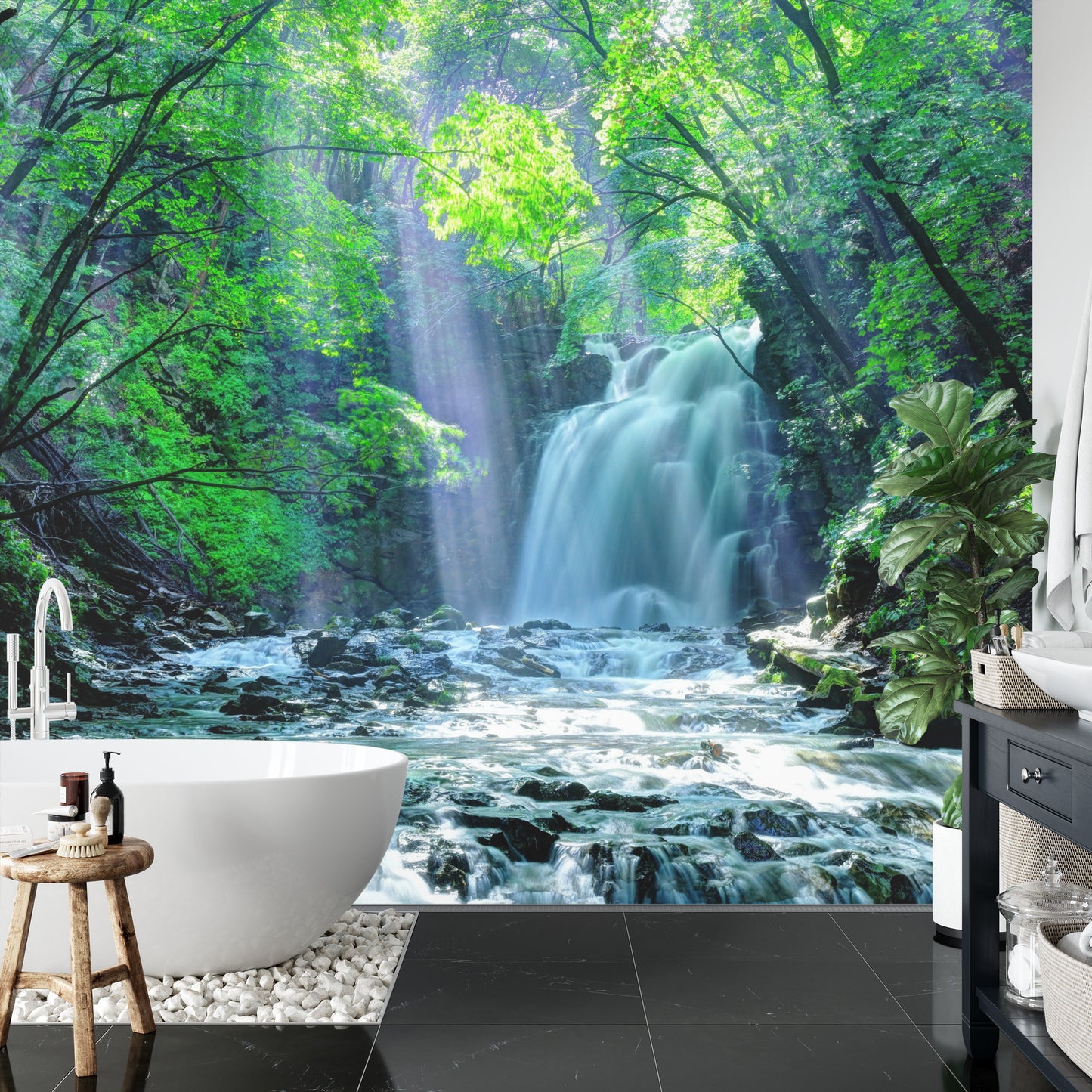 Fototapete Wasserfall Im Wald