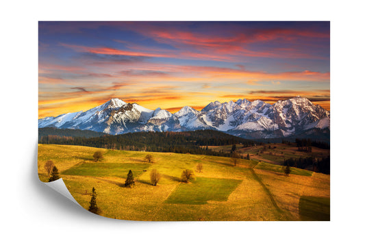 Fototapete Tatra-Gebirge Bei Sonnenuntergang