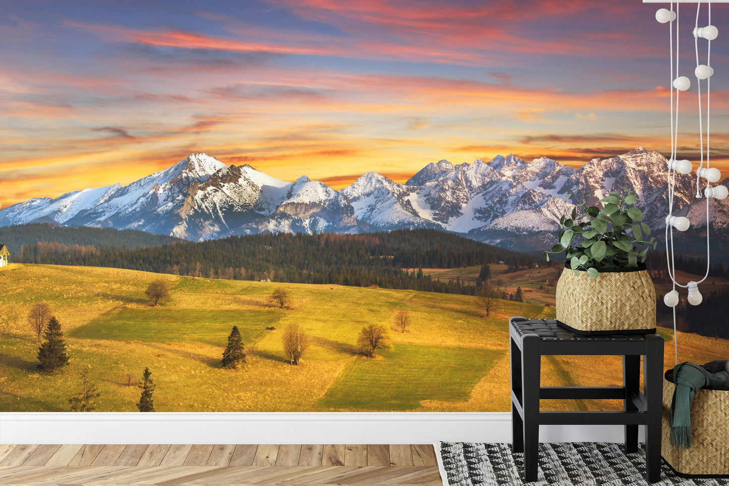 Fototapete Tatra-Gebirge Bei Sonnenuntergang
