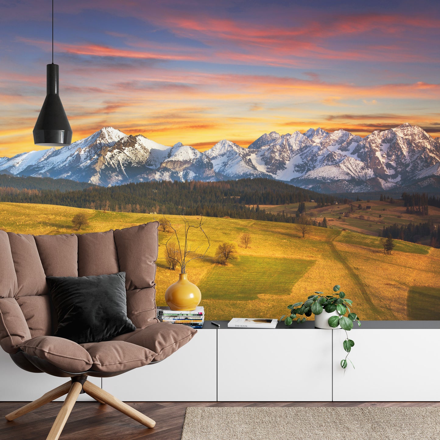 Fototapete Tatra-Gebirge Bei Sonnenuntergang