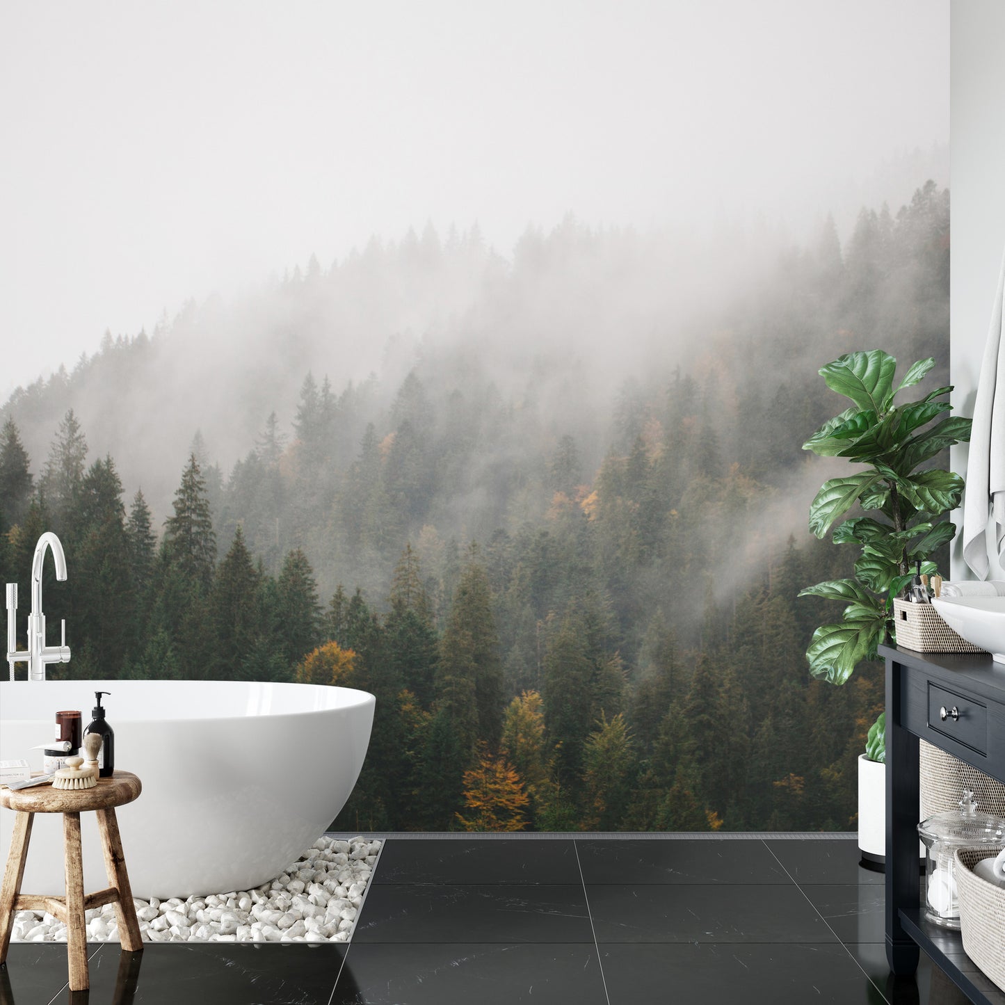 Fototapete Wald Im Nebel