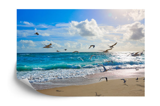Fototapete Strand-Wellen