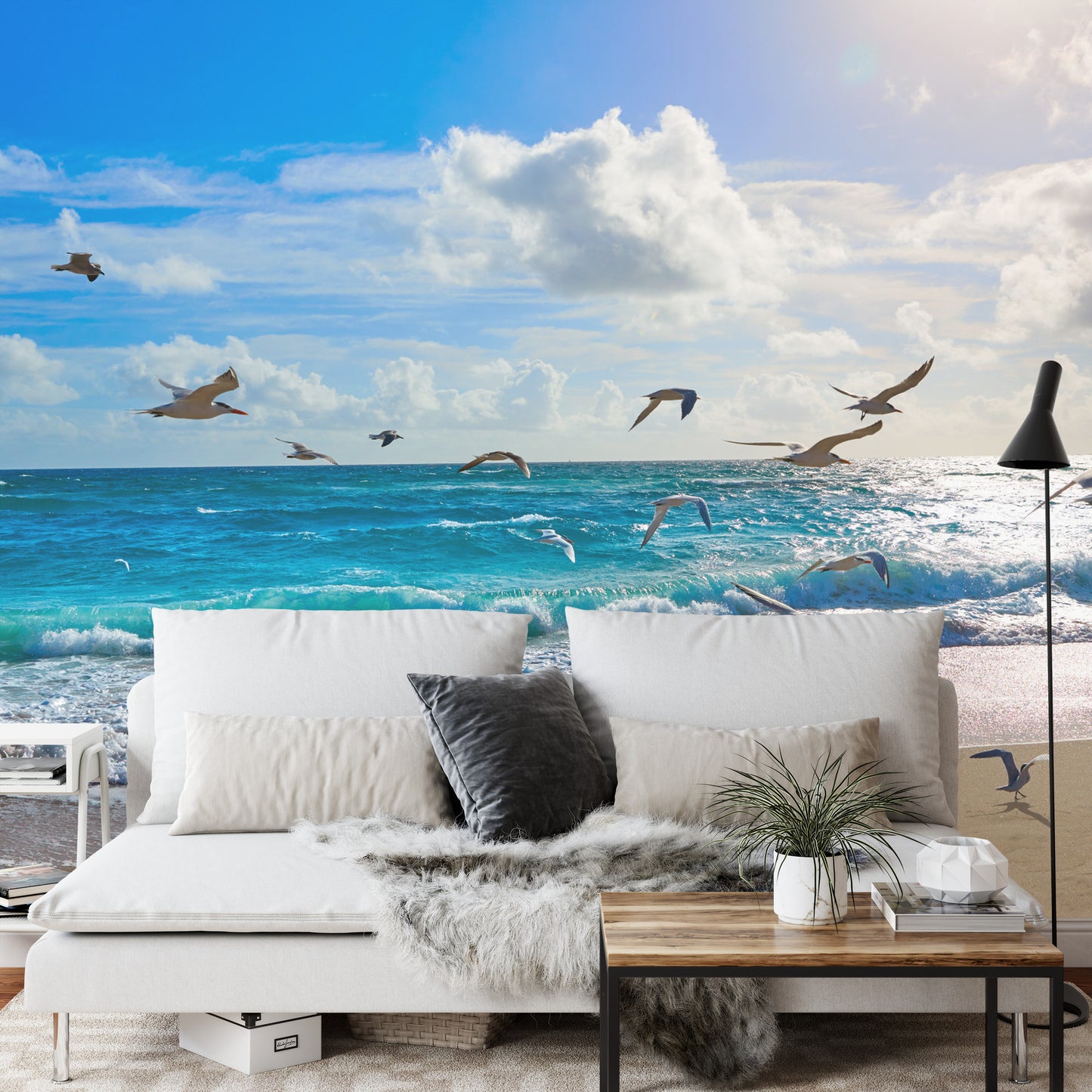 Fototapete Strand-Wellen