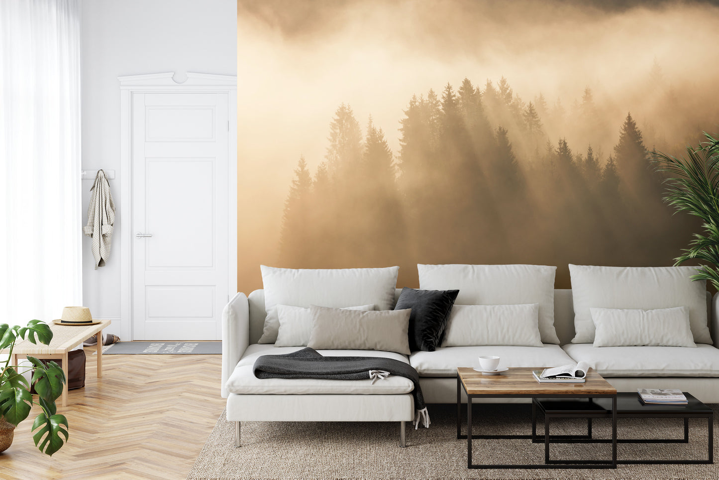 Fototapete Nebliger Wald