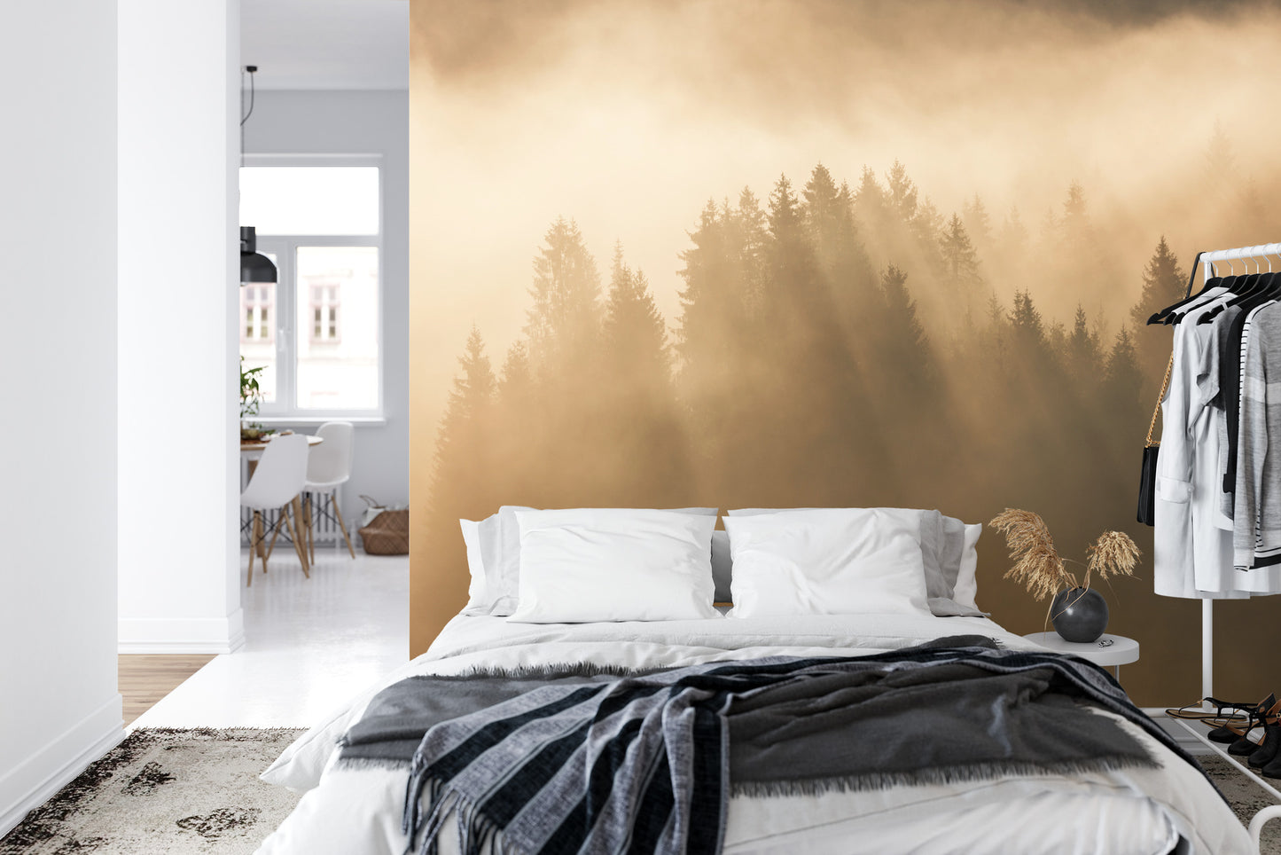 Fototapete Nebliger Wald
