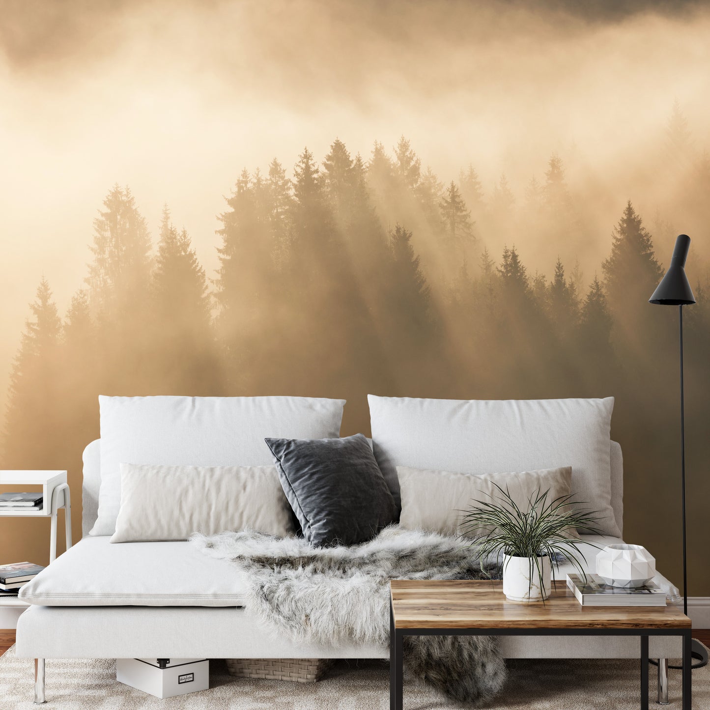 Fototapete Nebliger Wald