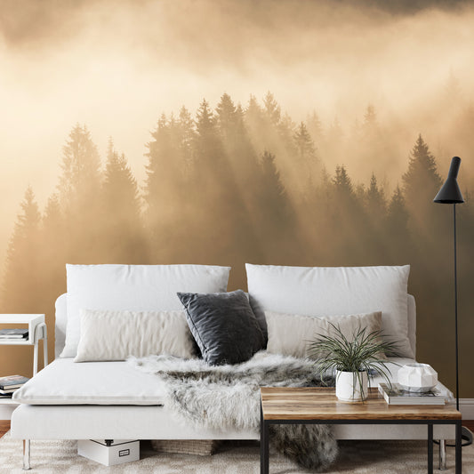 Fototapete Nebliger Wald