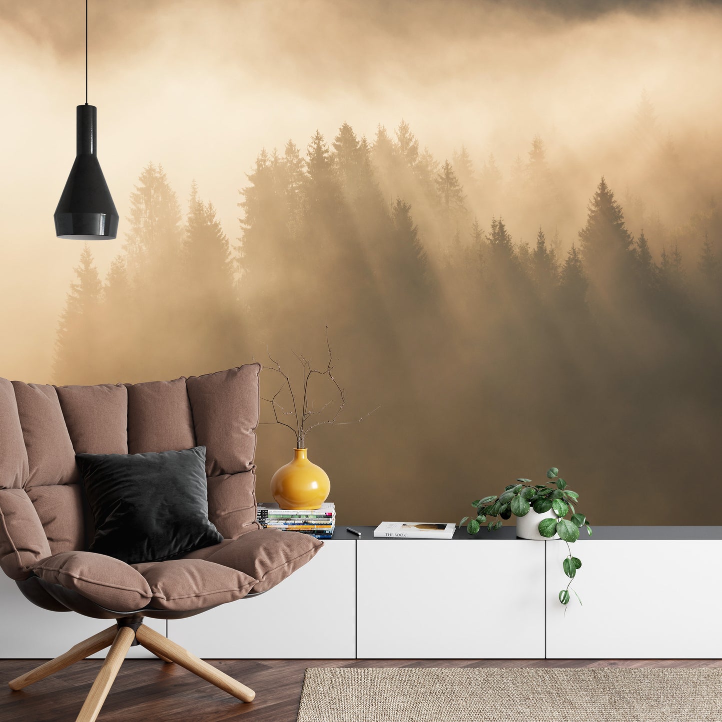 Fototapete Nebliger Wald