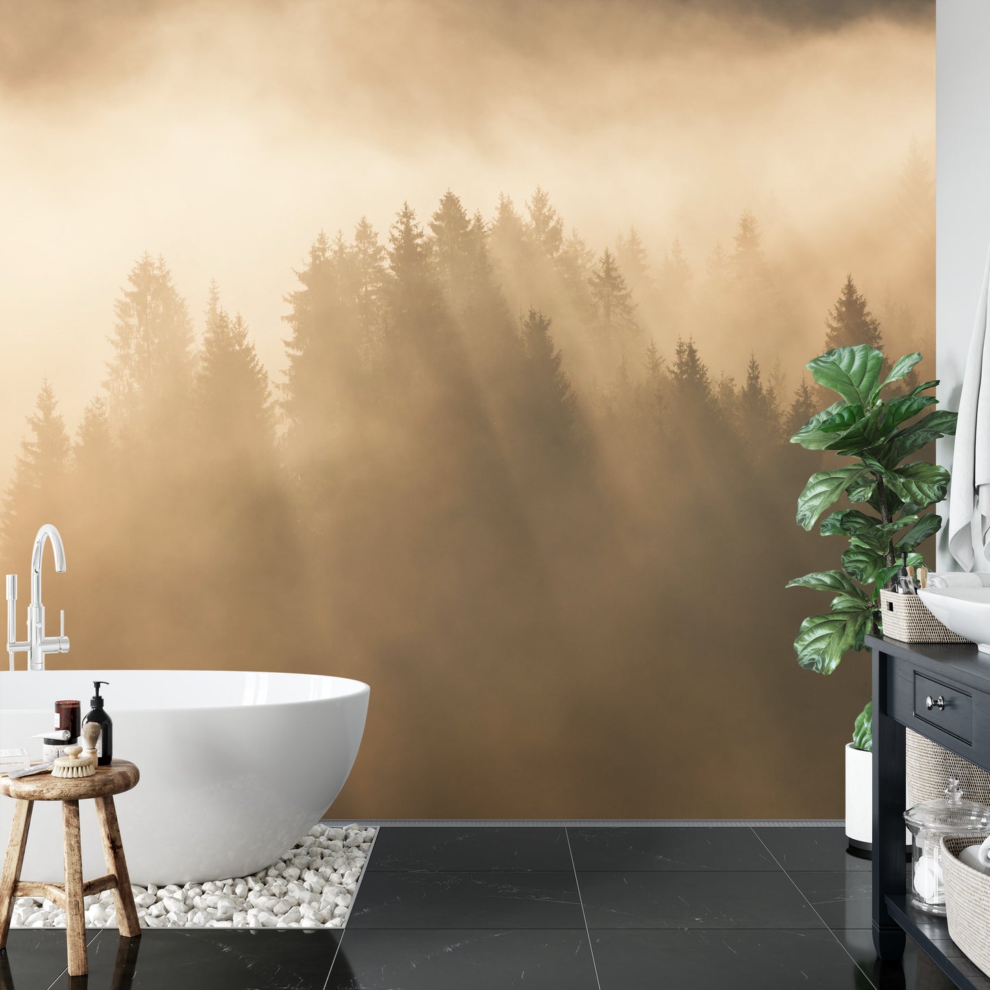 Fototapete Nebliger Wald