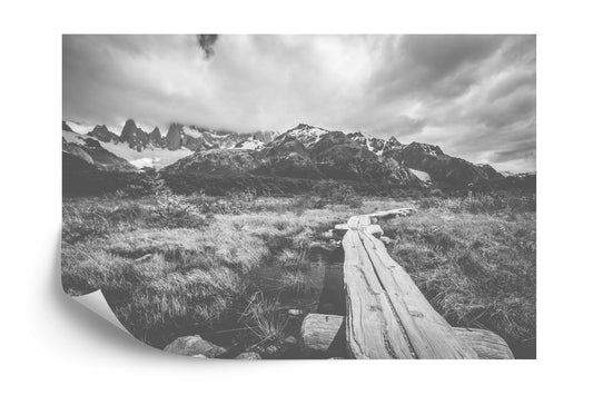 Fototapete Schwarze Und Weiße Berge