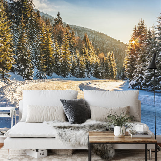 Fototapete Winterwald