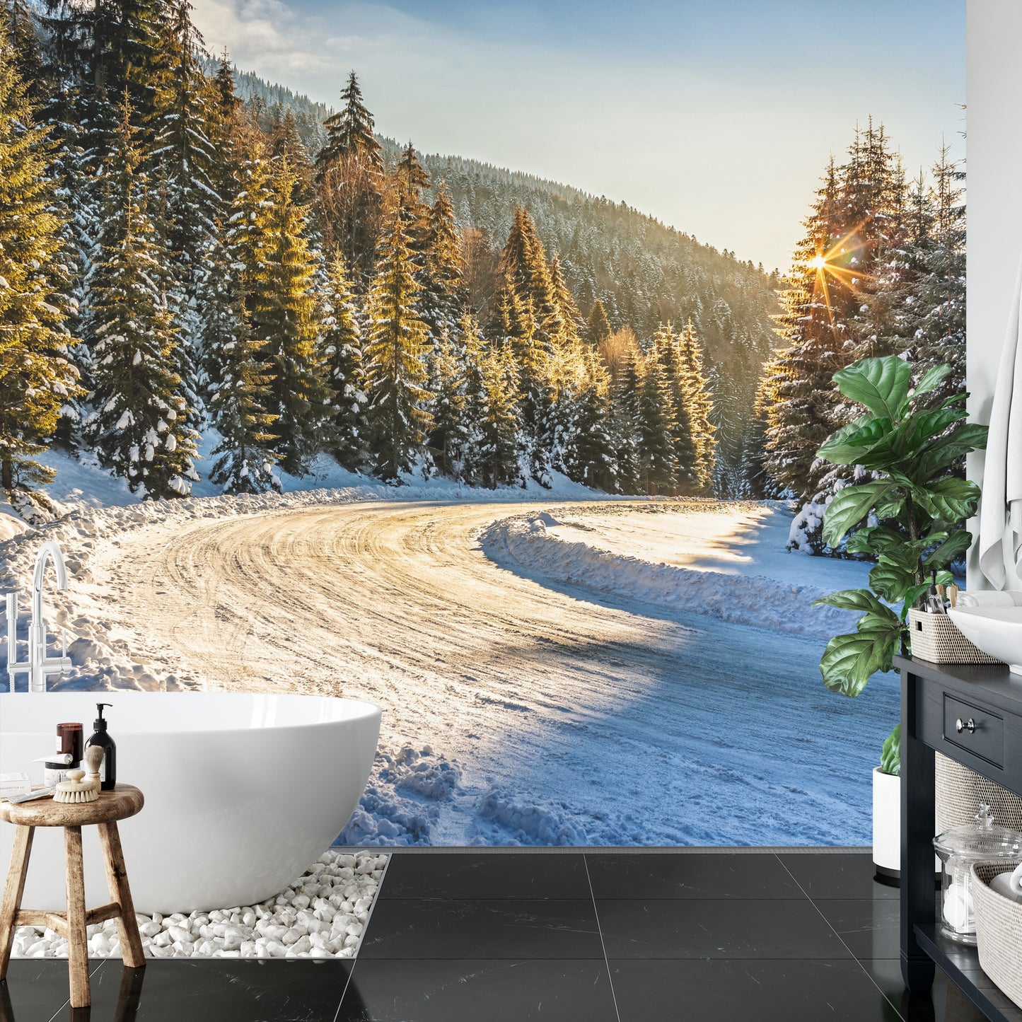 Fototapete Winterwald