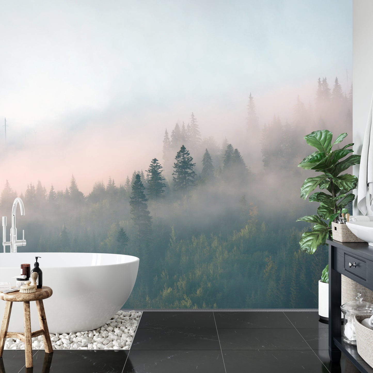 Fototapete Wald Im Nebel