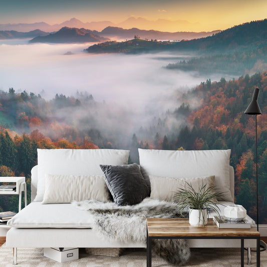 Fototapete Wald Im Nebel