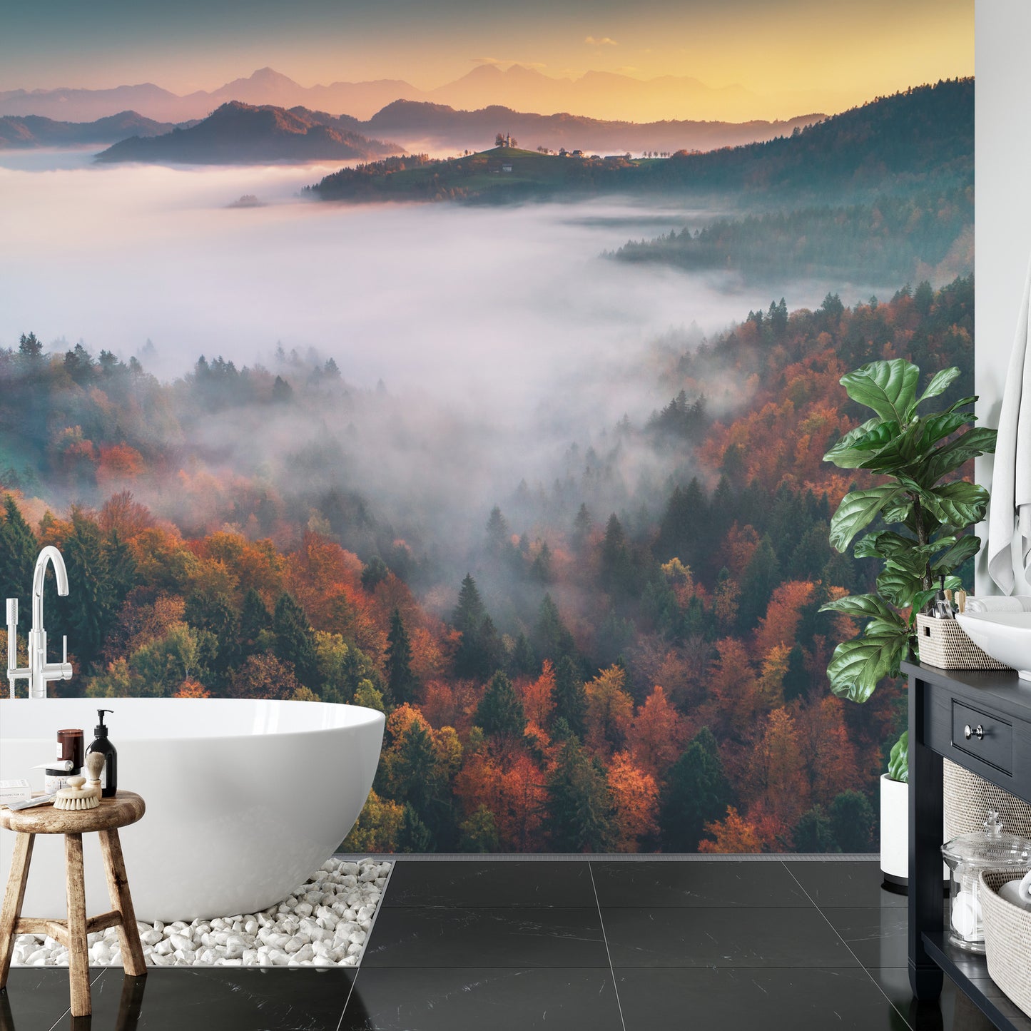 Fototapete Wald Im Nebel