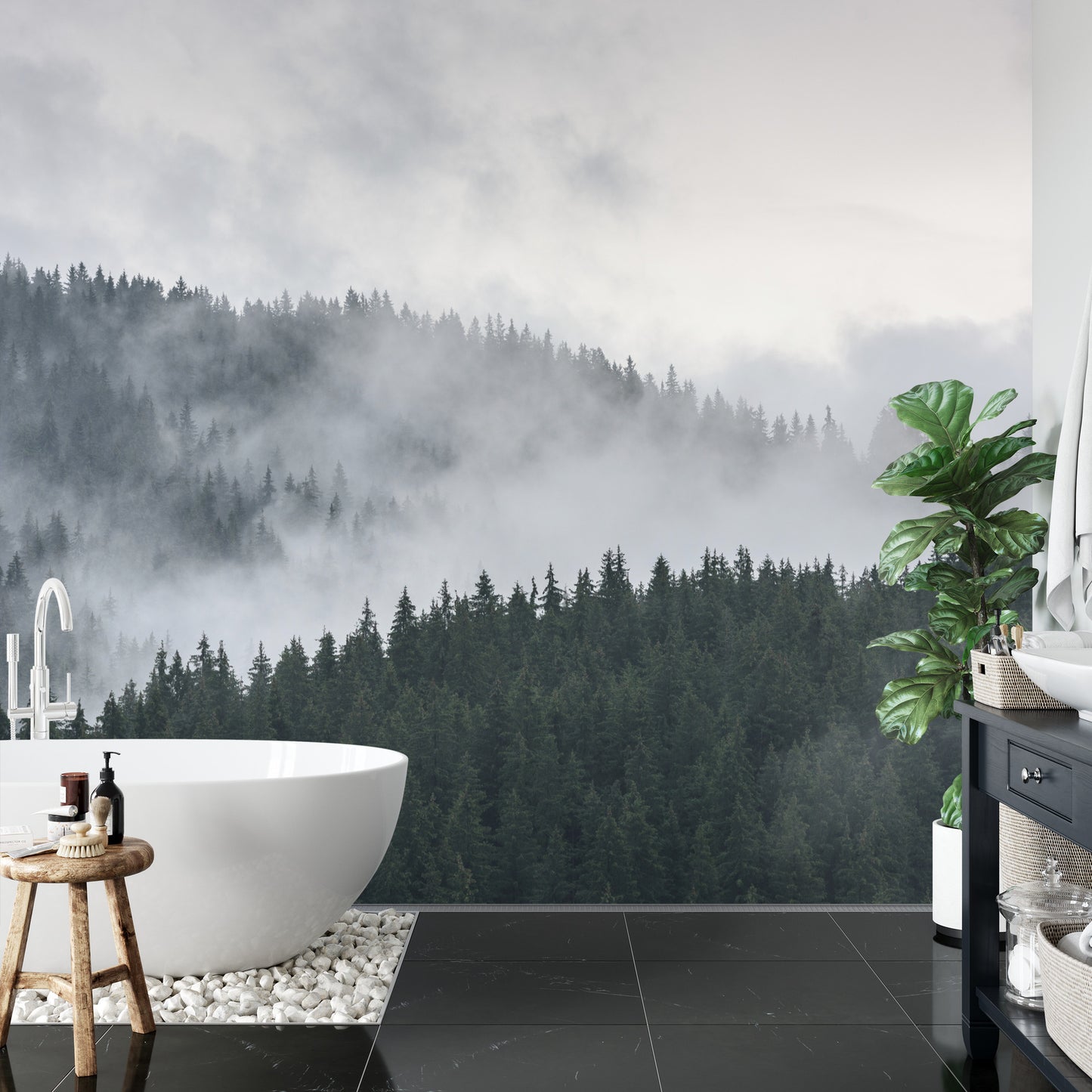 Fototapete Wald Im Nebel