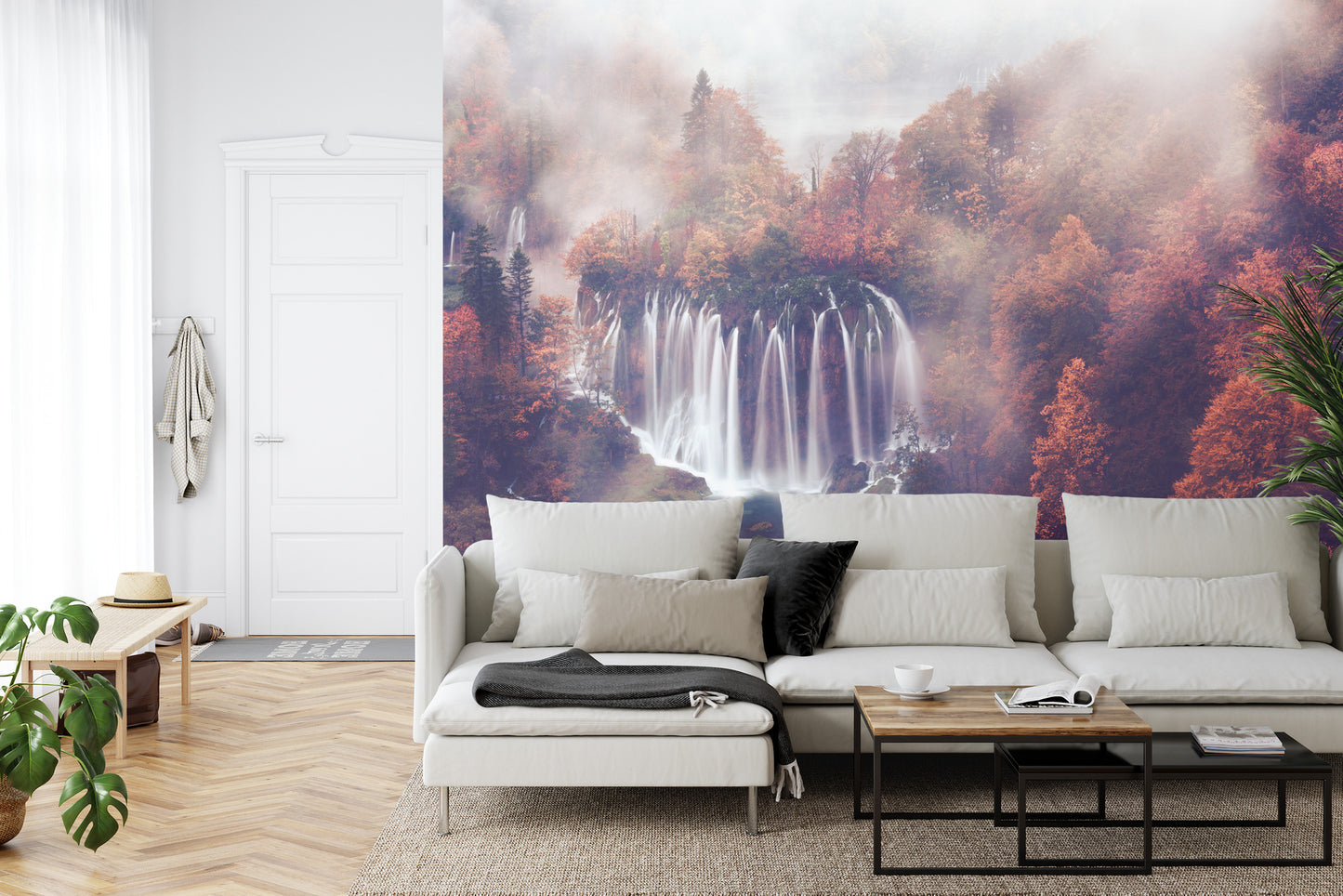 Fototapete Herbst Wasserfall