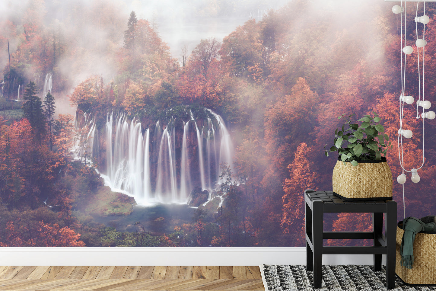 Fototapete Herbst Wasserfall