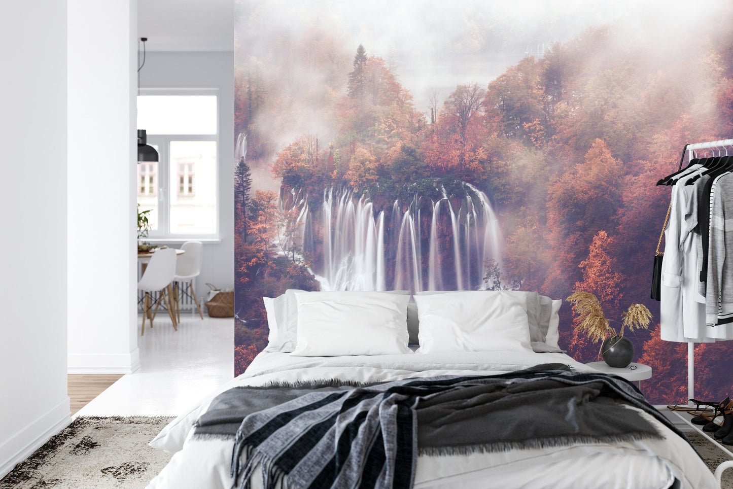 Fototapete Herbst Wasserfall