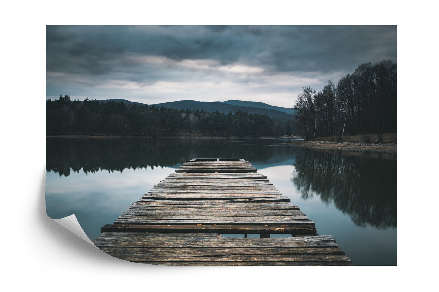 Fototapete Holzsteg Auf Dem See