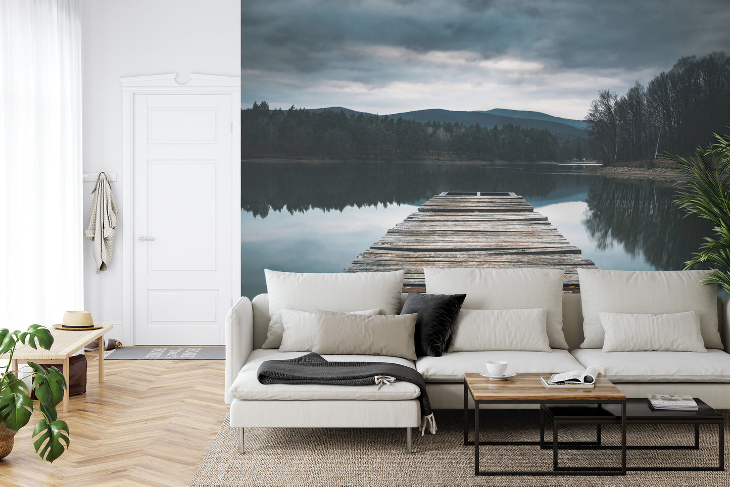 Fototapete Holzsteg Auf Dem See
