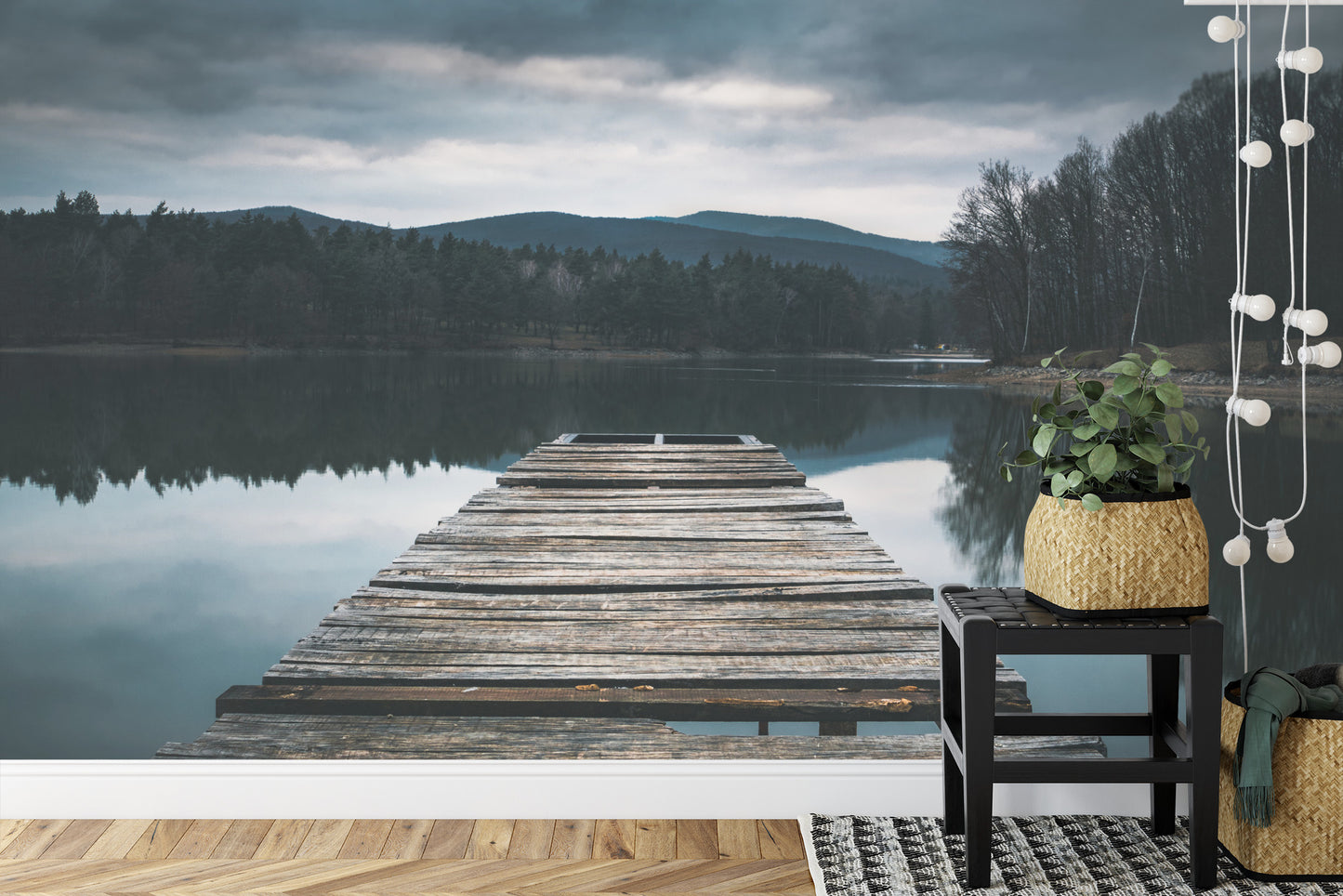 Fototapete Holzsteg Auf Dem See