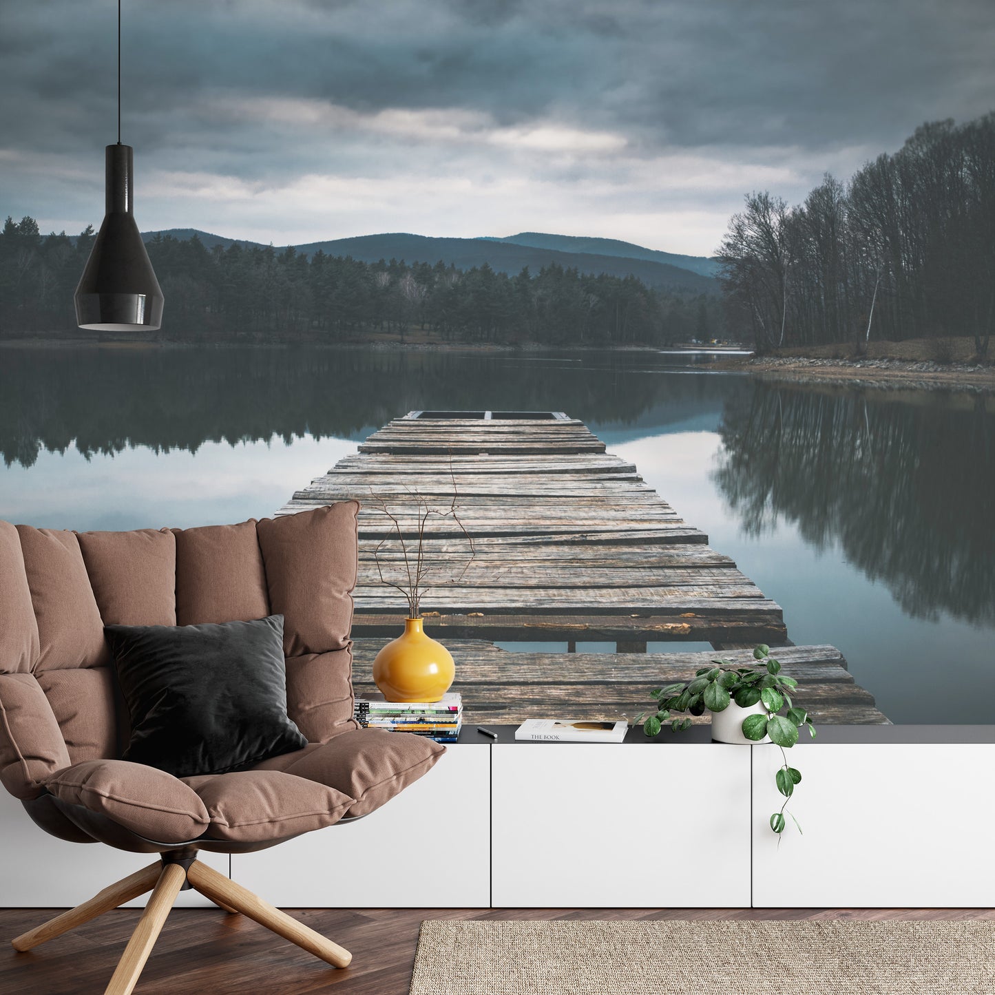 Fototapete Holzsteg Auf Dem See