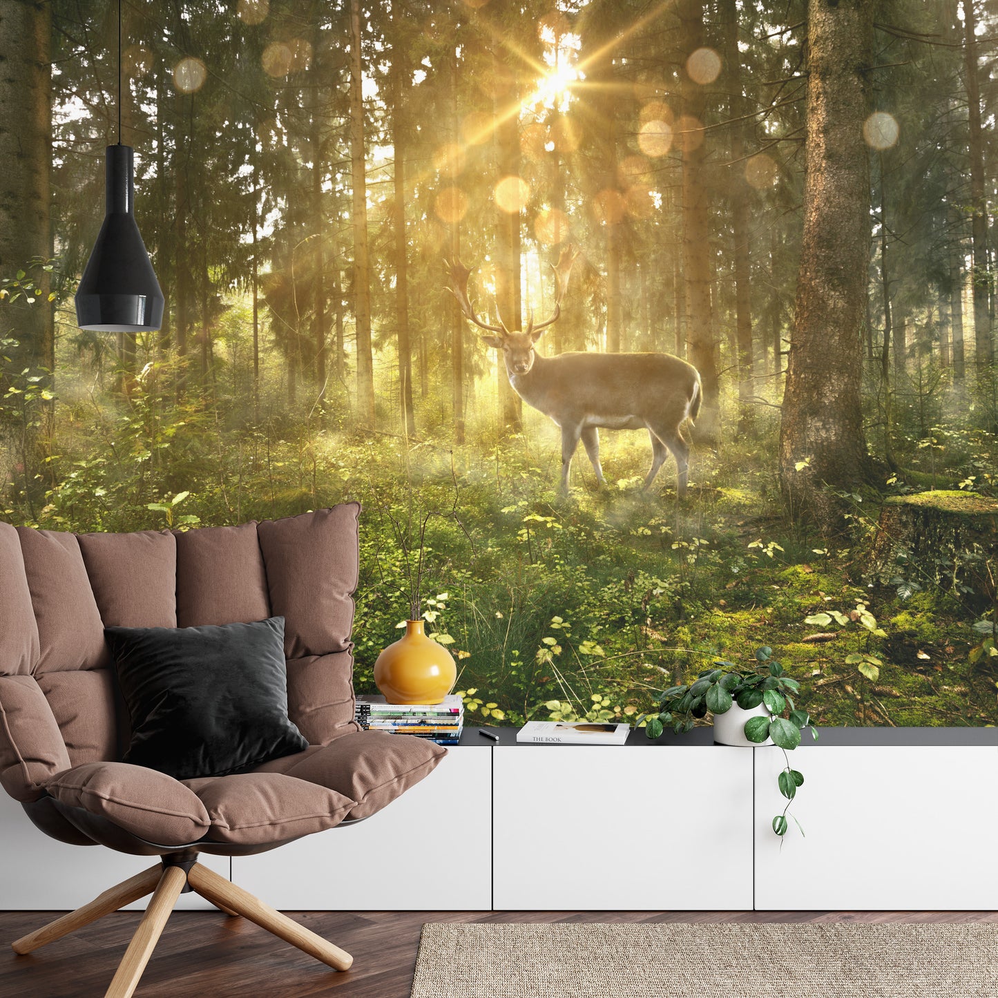 Fototapete Rehe Am Morgen Im Wald