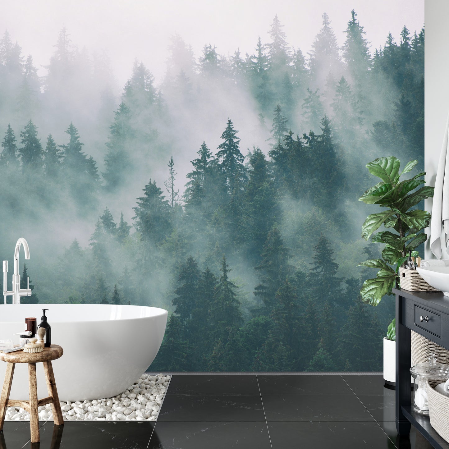 Fototapete Wald Im Nebel
