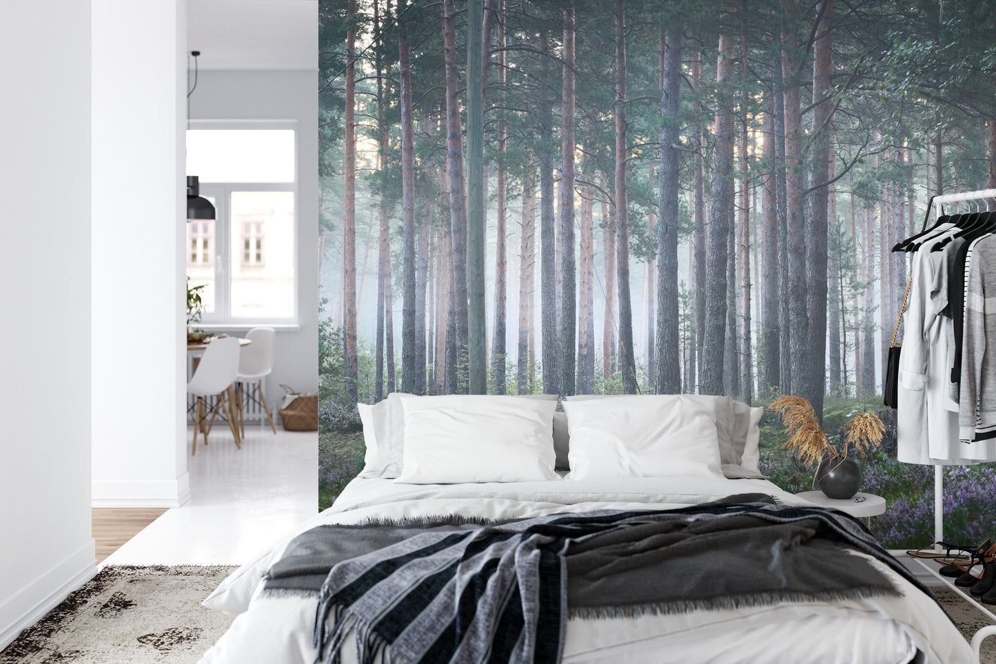 Fototapete Nebliger Wald