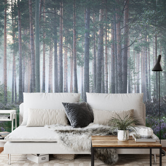 Fototapete Nebliger Wald