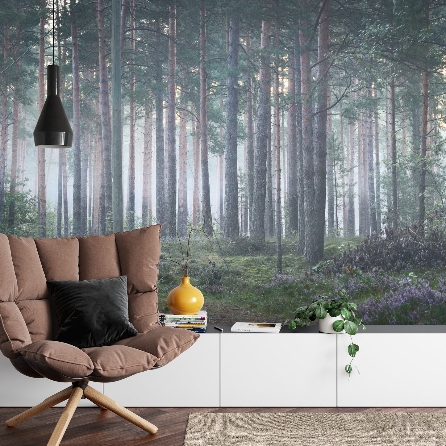 Fototapete Nebliger Wald