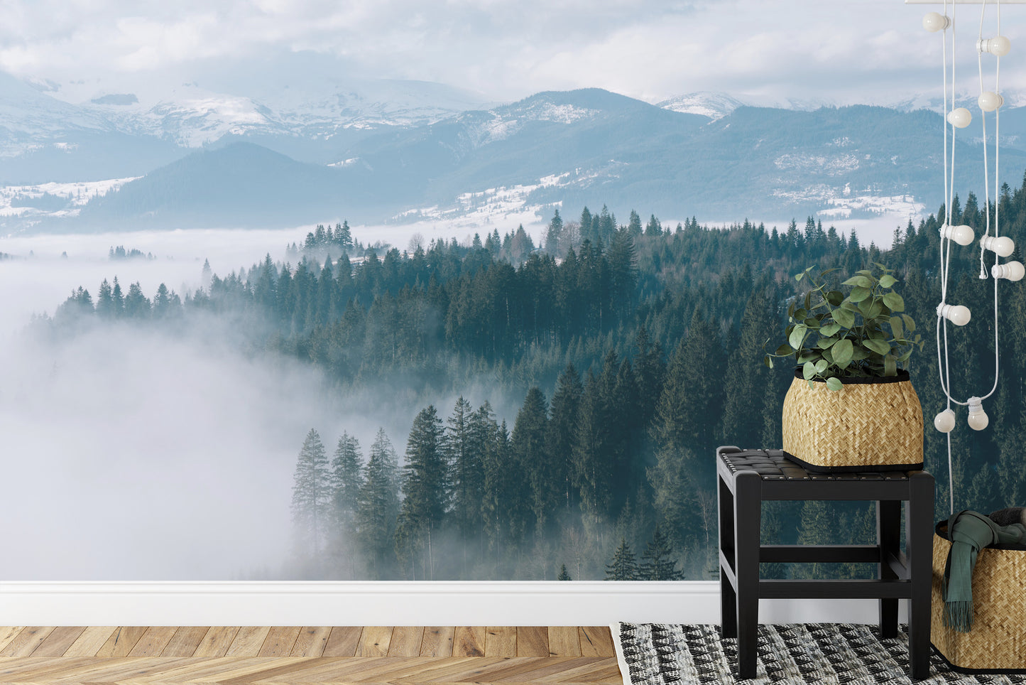 Fototapete Nebliger Wald