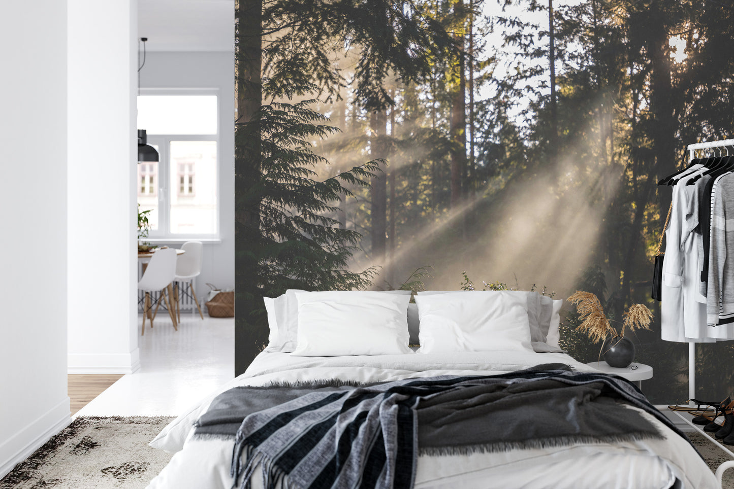Fototapete Nebliger Wald