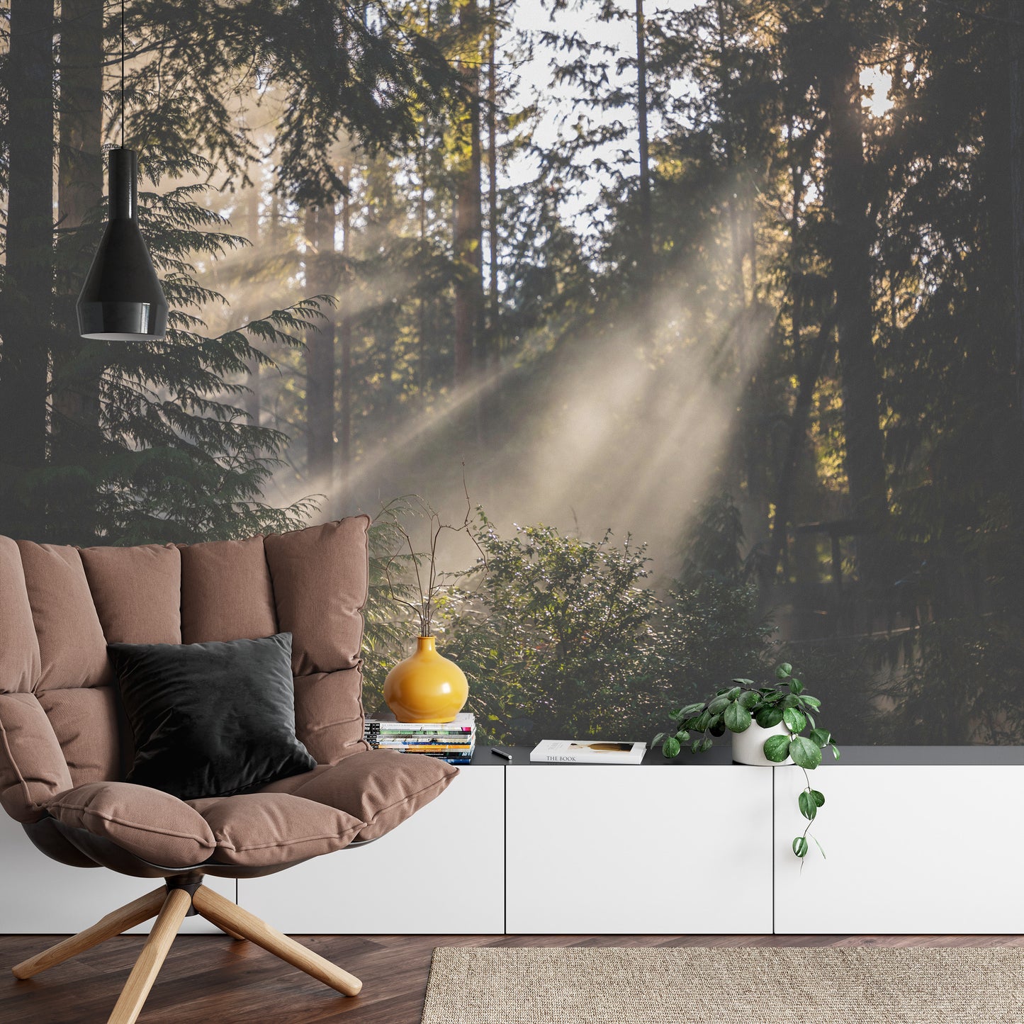 Fototapete Nebliger Wald