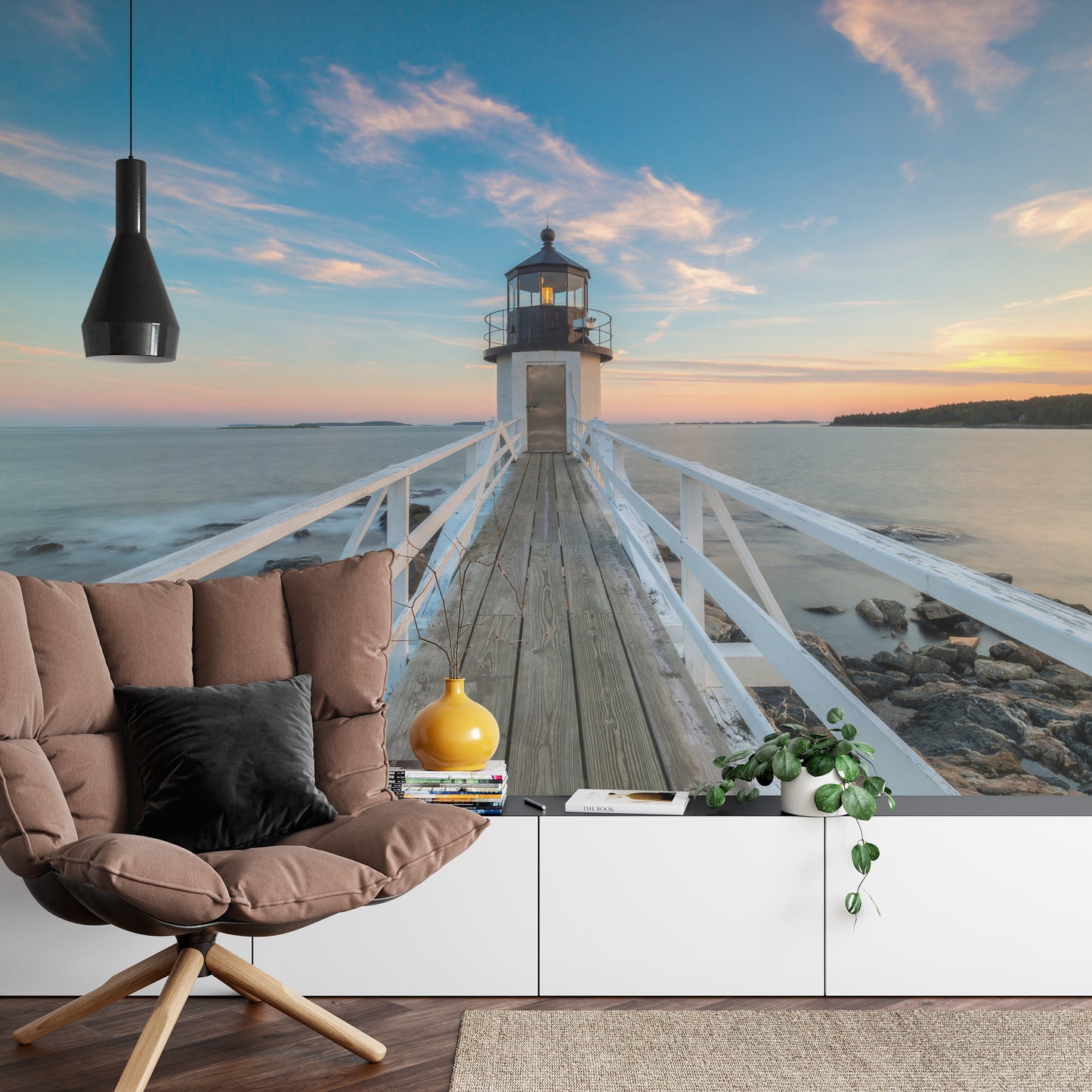 Fototapete Landschaft Bootssteg 3D