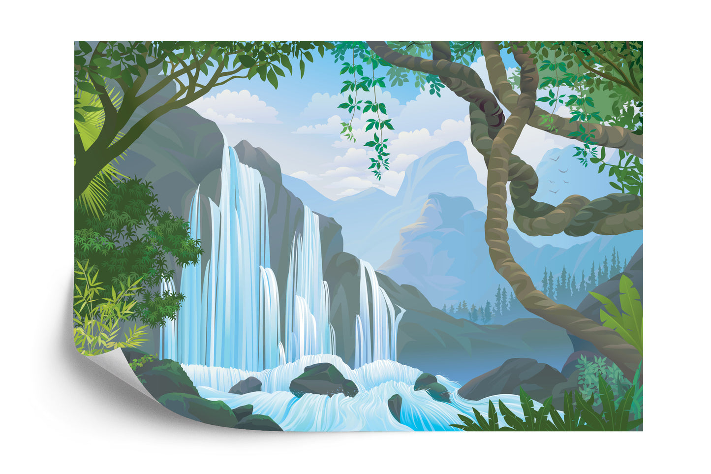 Fototapete Wasserfall Im Dschungel