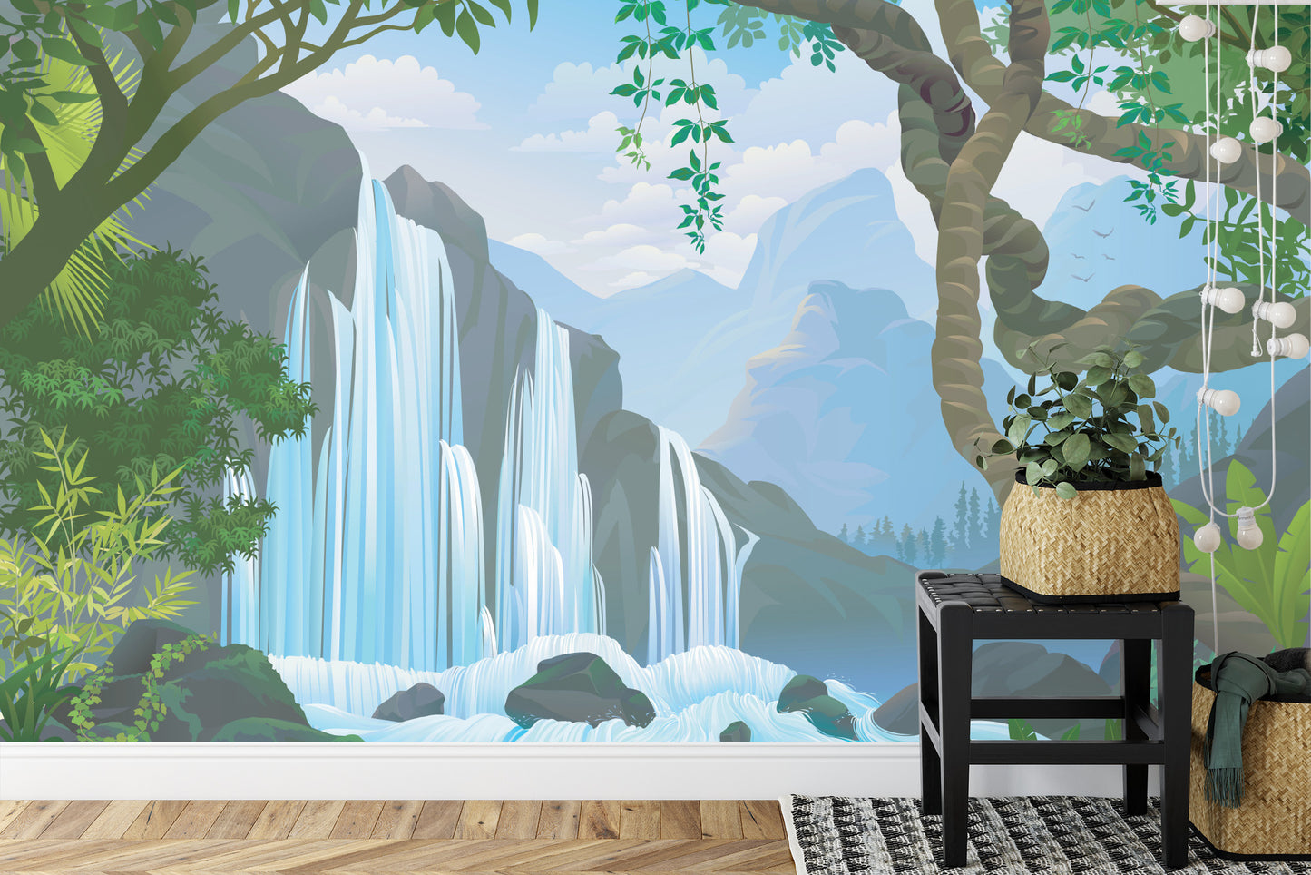Fototapete Wasserfall Im Dschungel