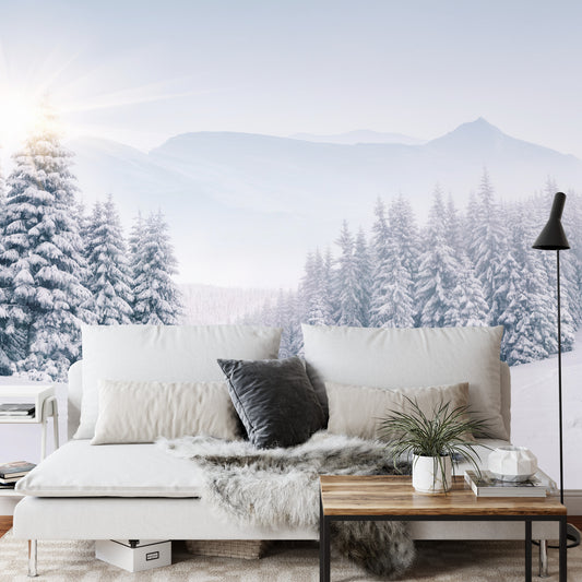 Fototapete Winterwald