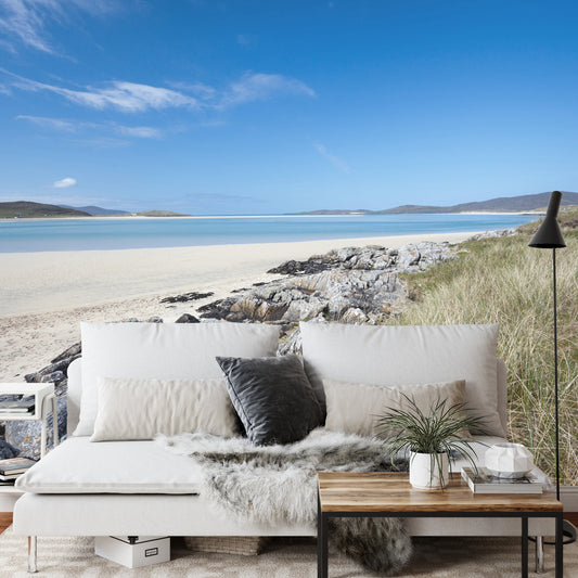 Fototapete Strand Felsen