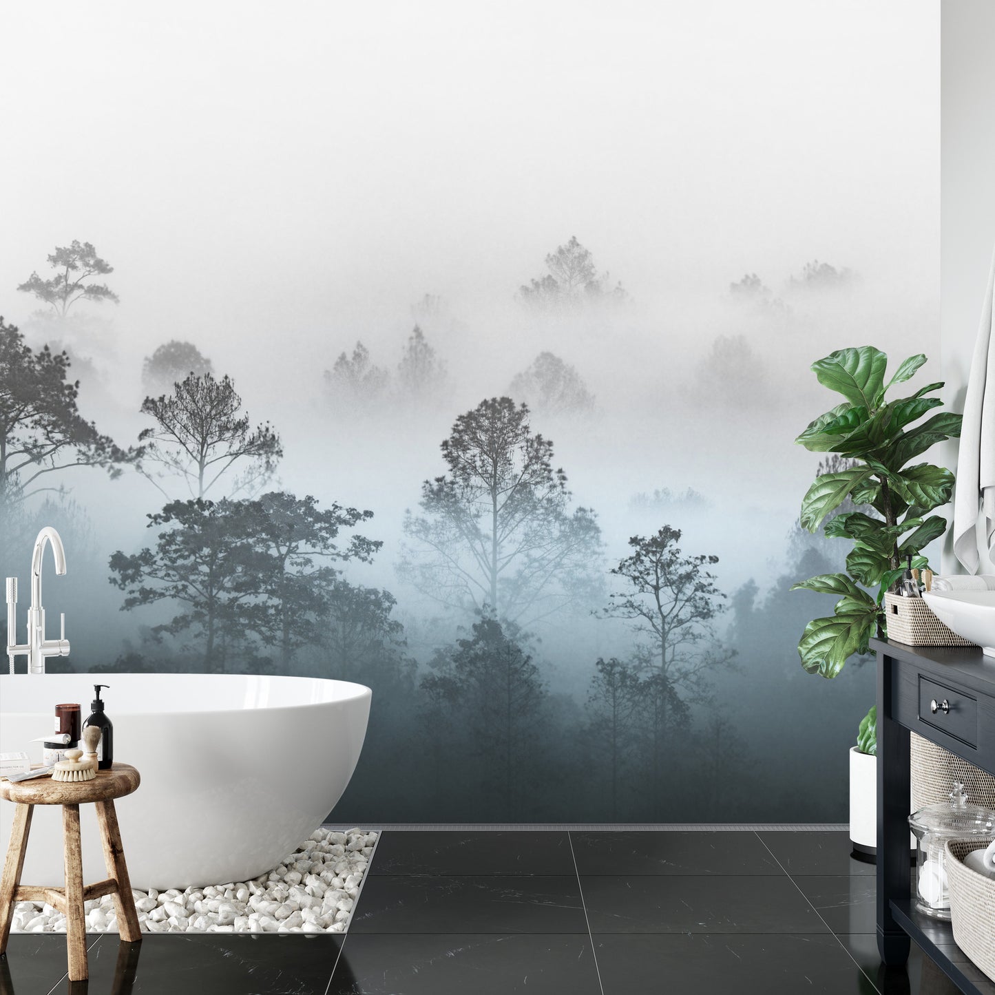 Fototapete Wald Im Nebel