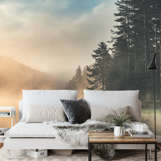 Fototapete Wald Im Nebel